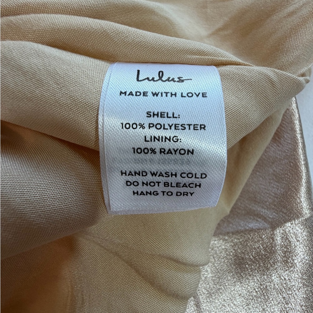 New Lulus Formal Dress champagne gold one shoulder size XXL - Picture 6 of 9